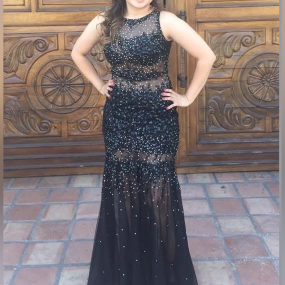 Cinderella Divine Black Embellished Dress